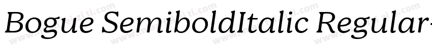 Bogue SemiboldItalic Regular字体转换